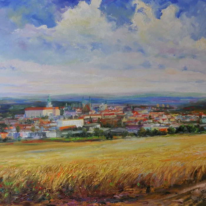 Pohled na Kroměříž z Barbořiny II.