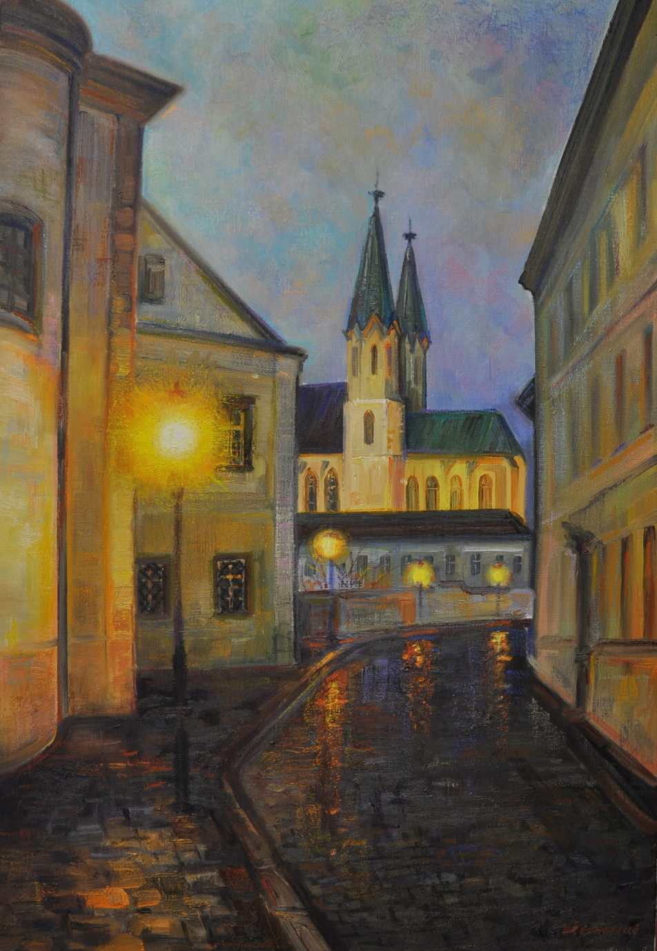 Kostel sv. Mořice po dešti