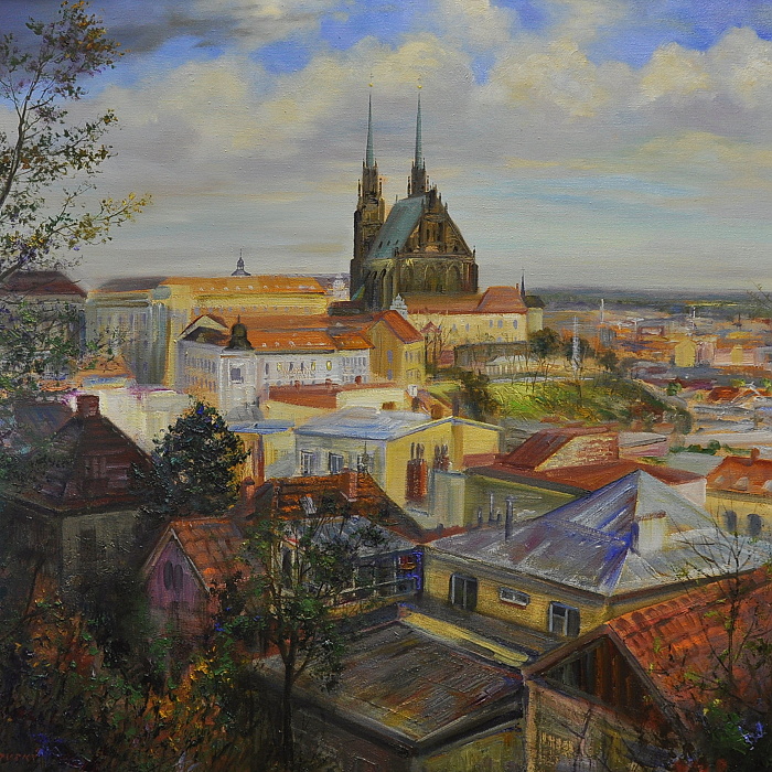 Pohled na Petrov od Špilberku